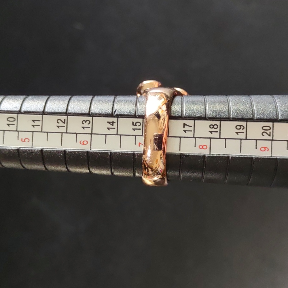 Rose Gold Rhodium Plated/Swarovski Crystal Cluster Ring - Picture 5 of 7